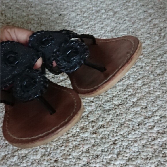 Jack Rogers black cleo sparkle sandal size 6.5 - Picture 7 of 12